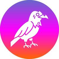 Raven Glyph Gradient Circle Icon vector