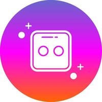 Dice two Glyph Gradient Circle Icon vector