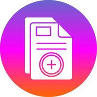 Add Glyph Gradient Circle Icon vector