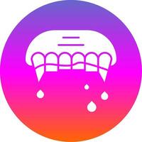 Teeth Glyph Gradient Circle Icon vector