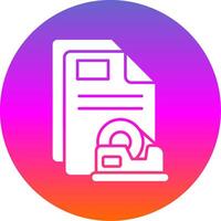 Tape Glyph Gradient Circle Icon vector