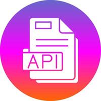 Api Glyph Gradient Circle Icon vector