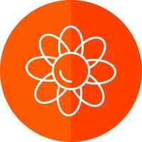 Clematis Line Red Circle Icon vector