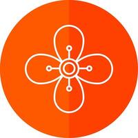 Pear Line Red Circle Icon vector