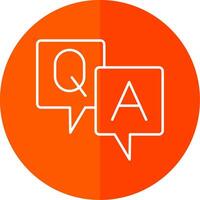 Question And Answer Line Red Circle Icon vector