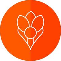 Crocus Line Red Circle Icon vector