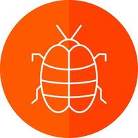 Bug Line Red Circle Icon vector