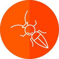 Formicidae Line Red Circle Icon vector