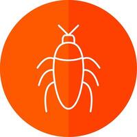 Insect Line Red Circle Icon vector