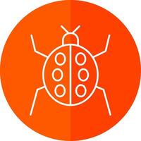 Insect Line Red Circle Icon vector