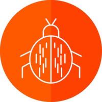 Beetle Line Red Circle Icon vector