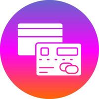 Credit card Glyph Gradient Circle Icon vector