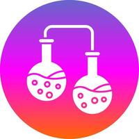 Experiment Glyph Gradient Circle Icon vector