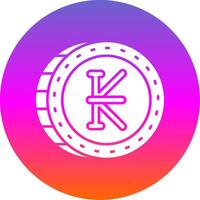 Kip Glyph Gradient Circle Icon vector