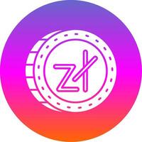 Zloty Glyph Gradient Circle Icon vector