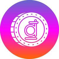 Dong Glyph Gradient Circle Icon vector