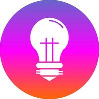 Bulb Glyph Gradient Circle Icon vector