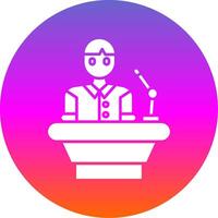 Lecturer Glyph Gradient Circle Icon vector