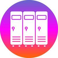 Lockers Glyph Gradient Circle Icon vector