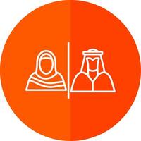 Divorce Line Red Circle Icon vector