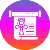 History Glyph Gradient Circle Icon vector
