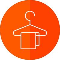 Changing Room Line Red Circle Icon vector