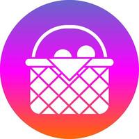 Basket Glyph Gradient Circle Icon vector