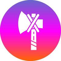 Axe Glyph Gradient Circle Icon vector