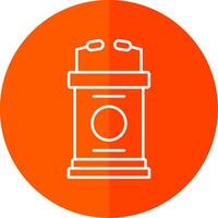Lectern Line Red Circle Icon vector