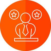 Leader Line Red Circle Icon vector