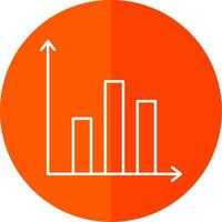 Prediction Line Red Circle Icon vector