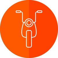 Motorcycle Line Red Circle Icon vector