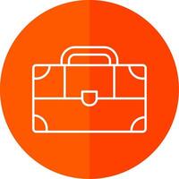 Suitcase Line Red Circle Icon vector