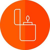 Zippo Line Red Circle Icon vector