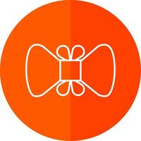 Bowtie Line Red Circle Icon vector