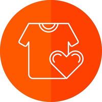 Favorite Line Red Circle Icon vector