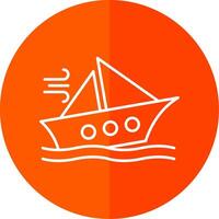 Shipwreck Line Red Circle Icon vector