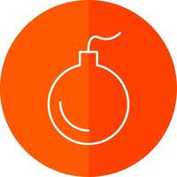 Bomp Line Red Circle Icon vector