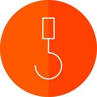 Hook Line Red Circle Icon vector