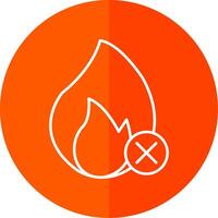 No Fire Line Red Circle Icon vector