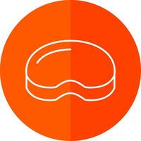 Steak Line Red Circle Icon vector