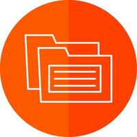 Folder Line Red Circle Icon vector