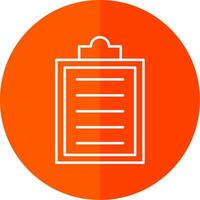 Clipboard Line Red Circle Icon vector