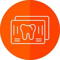 X Ray Line Red Circle Icon vector