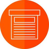Storage Box Line Red Circle Icon vector