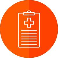 Medical Chart Line Red Circle Icon vector
