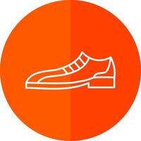 Formal Shoes Line Red Circle Icon vector
