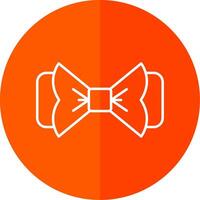 Bow Tie Line Red Circle Icon vector