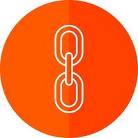 Chain Line Red Circle Icon vector