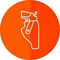 Pistol Holster Line Red Circle Icon vector